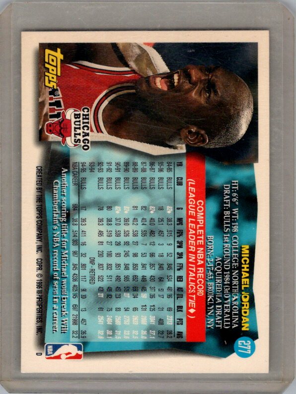 1995-96 Topps #277 Michael Jordan