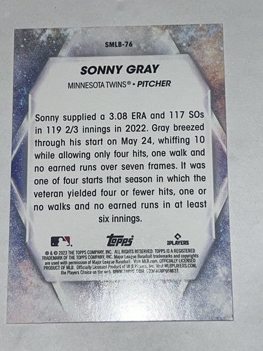 2023 Topps Series 1 - Stars of MLB Chrome Sonny Gray #SMLBC-76 Minnesota Twins