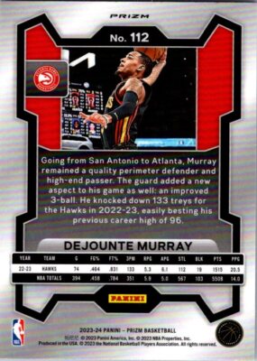 PRIZM #112 DEJOUNTE MURRAY CRACKED ICE PINK