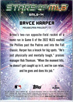 2024 Topps #SMLB-14 Bryce Harper Stars of MLB