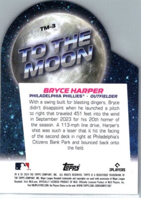 BRYCE HARPER TO THE MOON DIE- CUT TOPPS TM-3