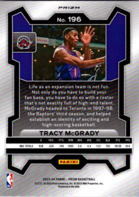 2023-24 Panini Prizm #196 Tracy McGrady Prizms Pink Ice