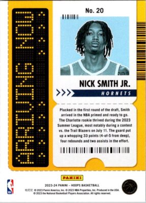 2023-24 Hoops #20 Nick Smith Jr. Arriving Now