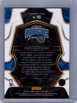 2022-23 Panini Select #169 Paolo Banchero RC