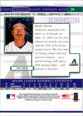 2004 Donruss Timelines #39 Randy Johnson