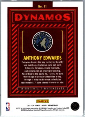 2023-24 Hoops #11 Anthony Edwards Dynamos