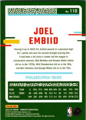 2023-24 Donruss #110 Joel Embiid