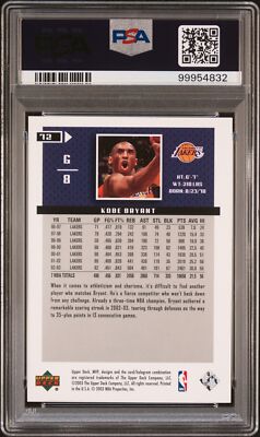 2003 Upper Deck Mvp #72 Kobe Bryant Silver PSA 9🙏🏾🔥🔥