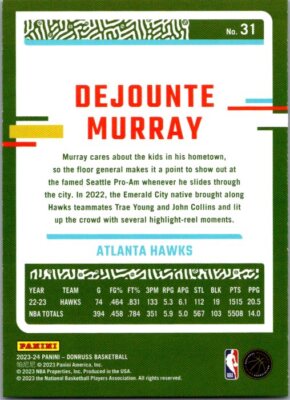 2023-24 Donruss #31 Dejounte Murray