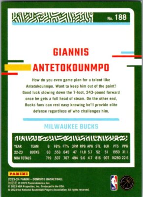 2023-24 Donruss #188 Giannis Antetokounmpo