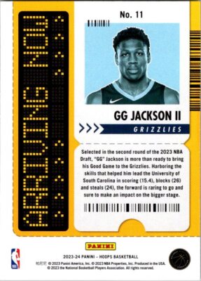 2023-24 Hoops #11 GG Jackson II Arriving Now