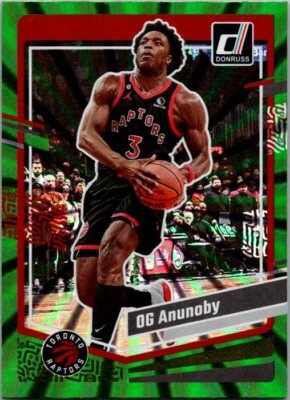 2023-24 Donruss #151 OG Anunoby Green Laser Holo