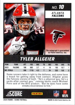 SCORE FOOTBALL #10 TYLER ALLGEIER AU