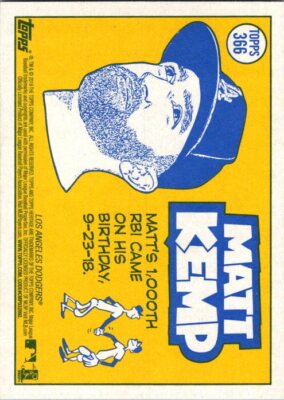 2019 Topps Heritage #366 Matt Kemp