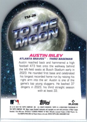 2024 Topps Big League #TM-26 Austin Riley To the Moon Die-Cuts