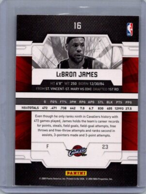 2009-10 Donruss Elite #16 LeBron James