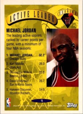 1995-96 Topps #1 Michael Jordan