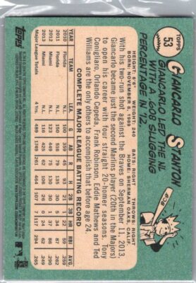 2014 Topps Heritage #53 Giancarlo Stanton Red Border