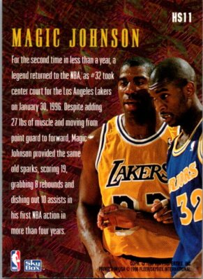 1995-96 SkyBox Premium #HS11 Magic Johnson Hot Sparks