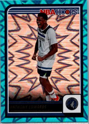 2023-24 Hoops #189 Anthony Edwards TEAL EXPLOSION