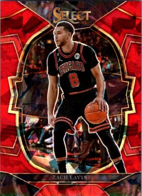 2022-23 Panini Select #34 Zach LaVine Red Cracked Ice Prizms