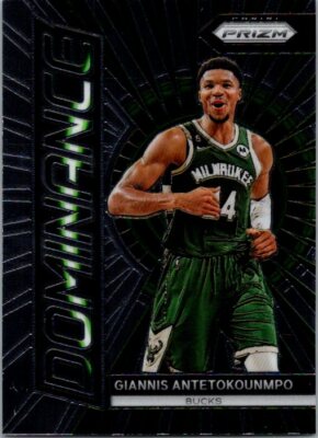 2023-24 PRIZM #7 Giannis Antetokounmpo Dominance SILVER