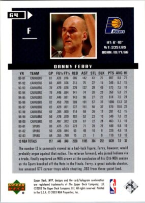 2003-04 Upper Deck MVP #64 Danny Ferry