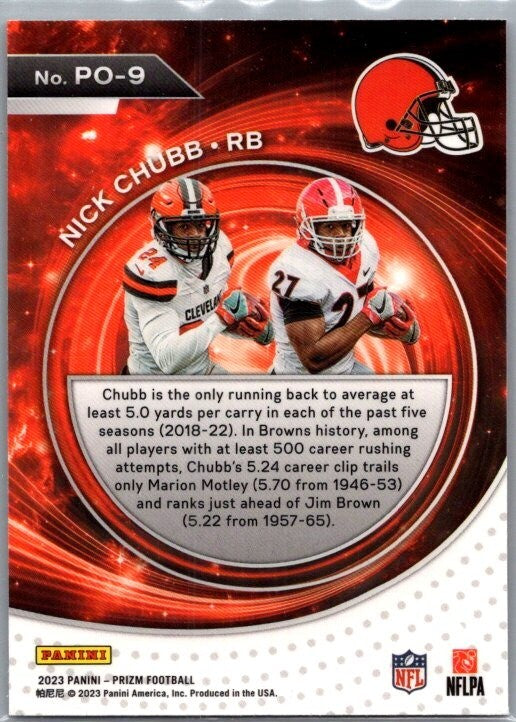 Nick Chubb 2023 Panini Prizm: Portals Football Cleveland Browns #PO-9