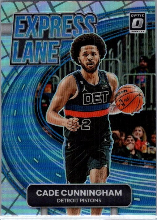 2022-23 Panini Donruss Optic CADE CUNNINGHAM Express Lane HALO INSER #17 Pistons