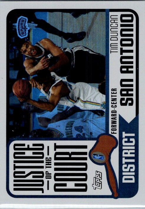 Tim Duncan #JC4 2003 Topps Justice of The Court🔥 HOF