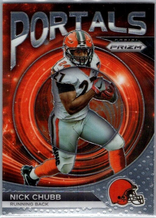 Nick Chubb 2023 Panini Prizm: Portals Football Cleveland Browns #PO-9
